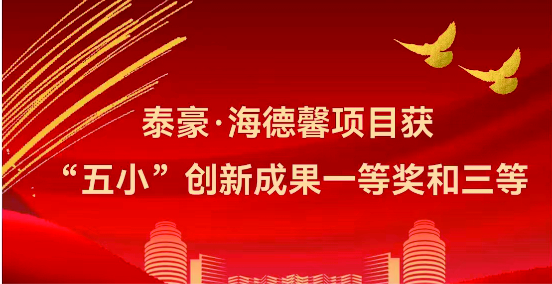 小創(chuàng)新  大收獲  泰豪·海德馨項(xiàng)目榮獲2023年“五小”創(chuàng)新成果一等獎(jiǎng)和三等獎(jiǎng)